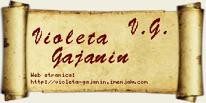 Violeta Gajanin vizit kartica